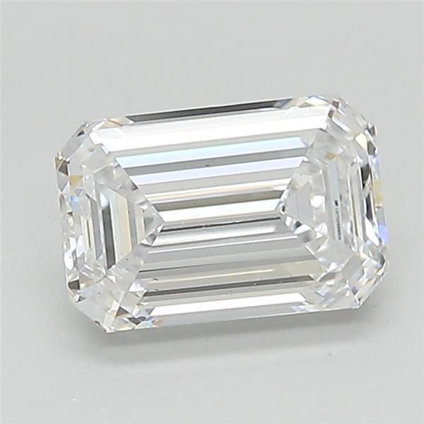 1.38ct D VS2 Rare Carat Ideal Cut Emerald Lab Grown Diamond