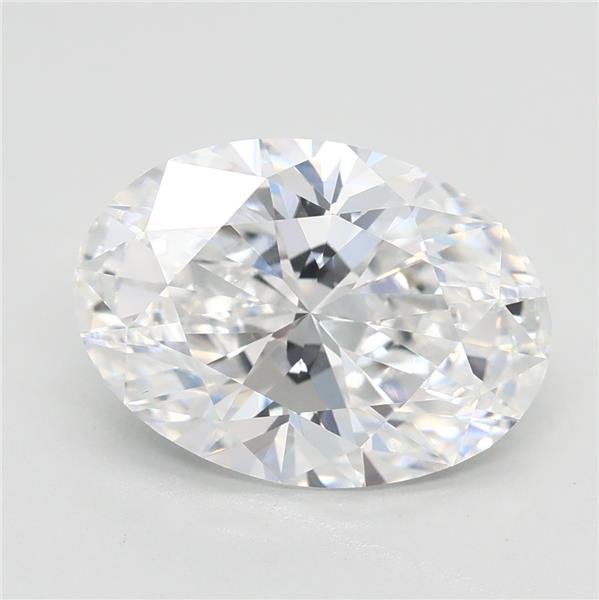 3.04ct D VVS2 Rare Carat Ideal Cut Oval Lab Grown Diamond
