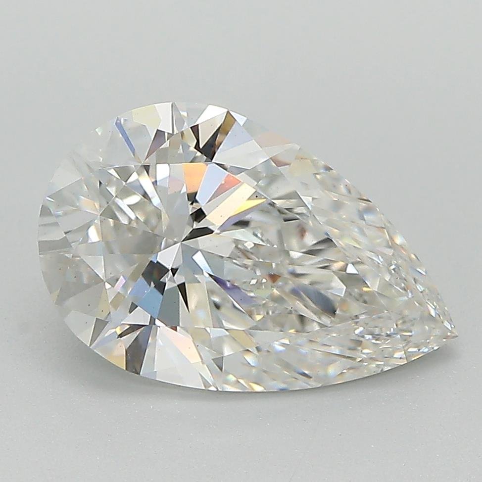 2.51ct F VS1 Rare Carat Ideal Cut Pear Lab Grown Diamond