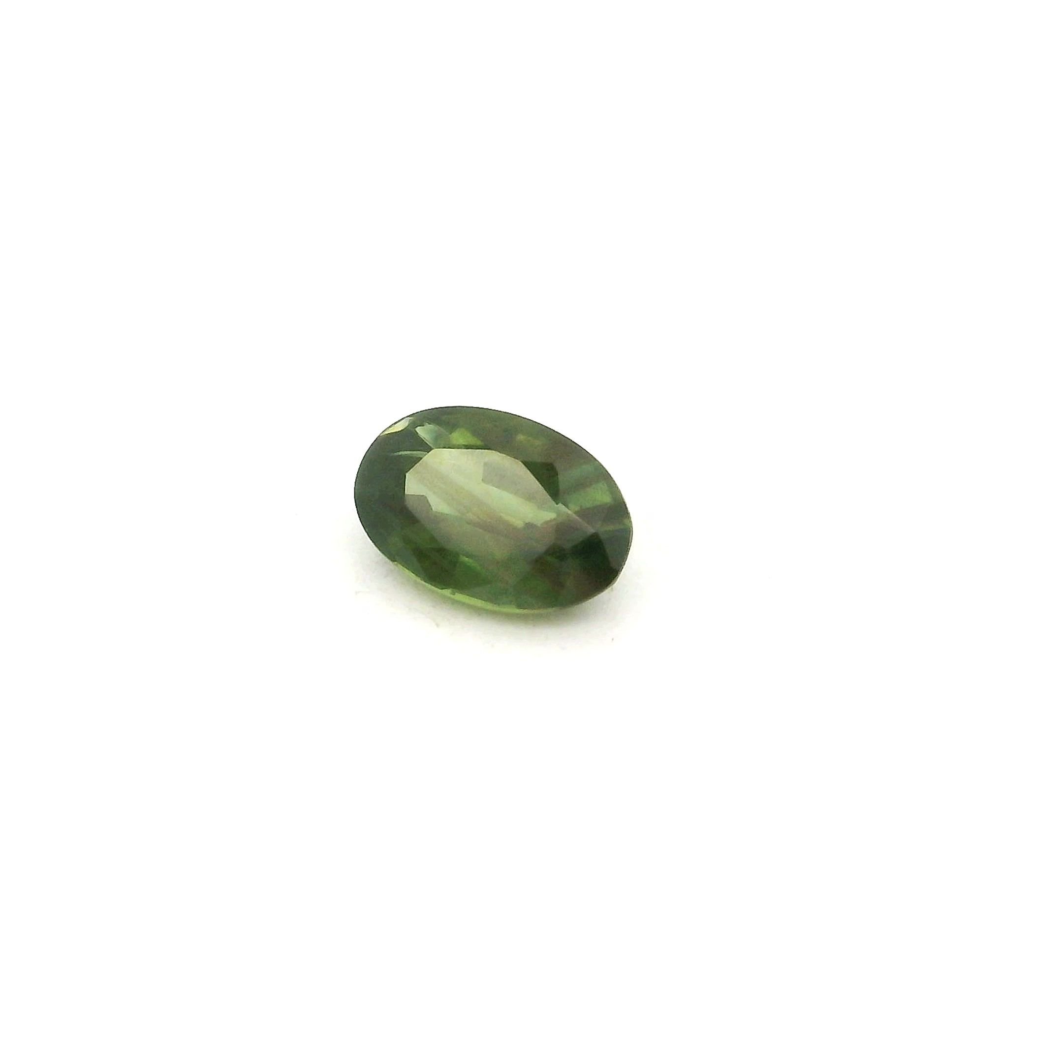 0.51 Carat Green Oval Sapphire