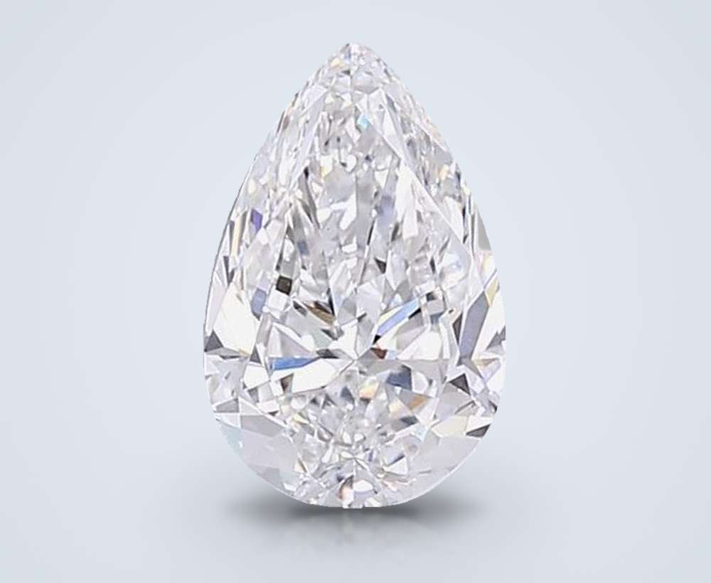 5.00 Carat Pear Lab Diamond