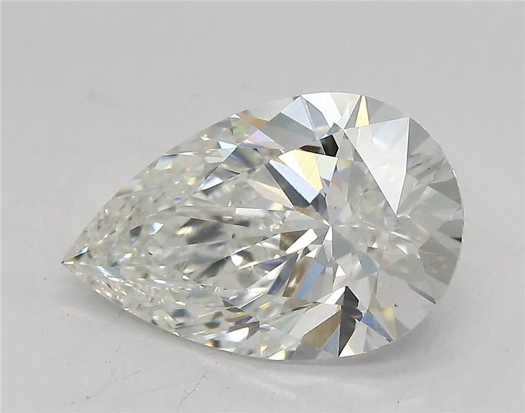 3.01ct F VVS2 Rare Carat Ideal Cut Pear Lab Grown Diamond