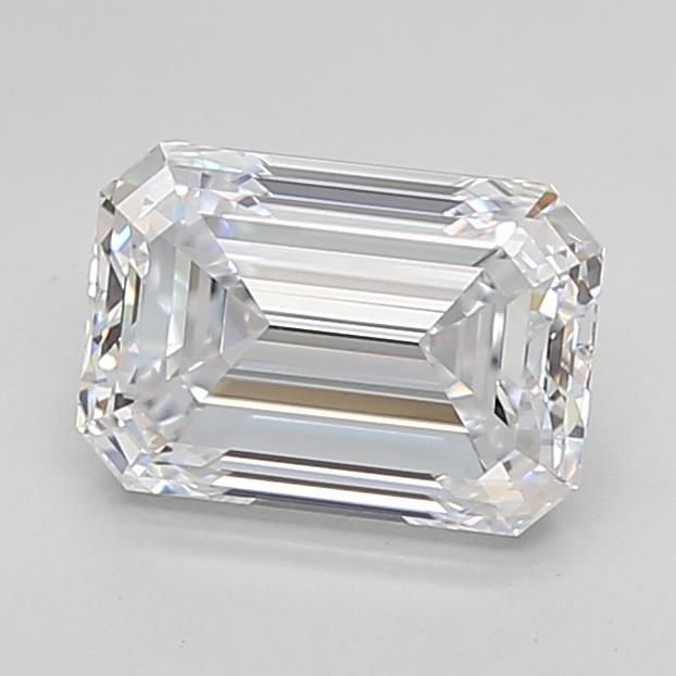 1.66ct E VVS2 Very Good Cut Emerald Lab Grown Diamond