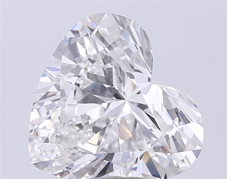 6.09ct F VS1 Rare Carat Ideal Cut Heart Lab Grown Diamond