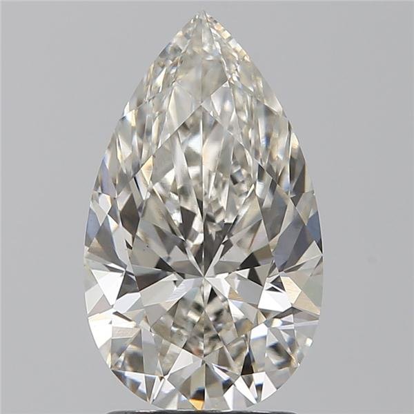 2.02ct H VS1 Rare Carat Ideal Cut Pear Lab Grown Diamond