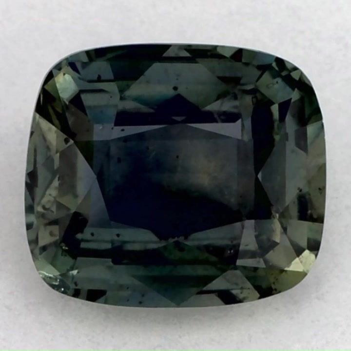 1.44 Carat Green Cushion Sapphire