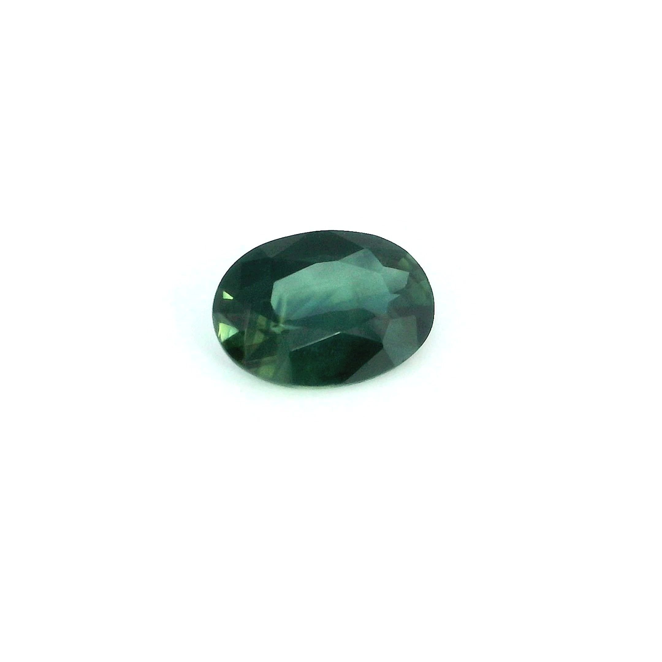 0.65 Carat Green Oval Sapphire