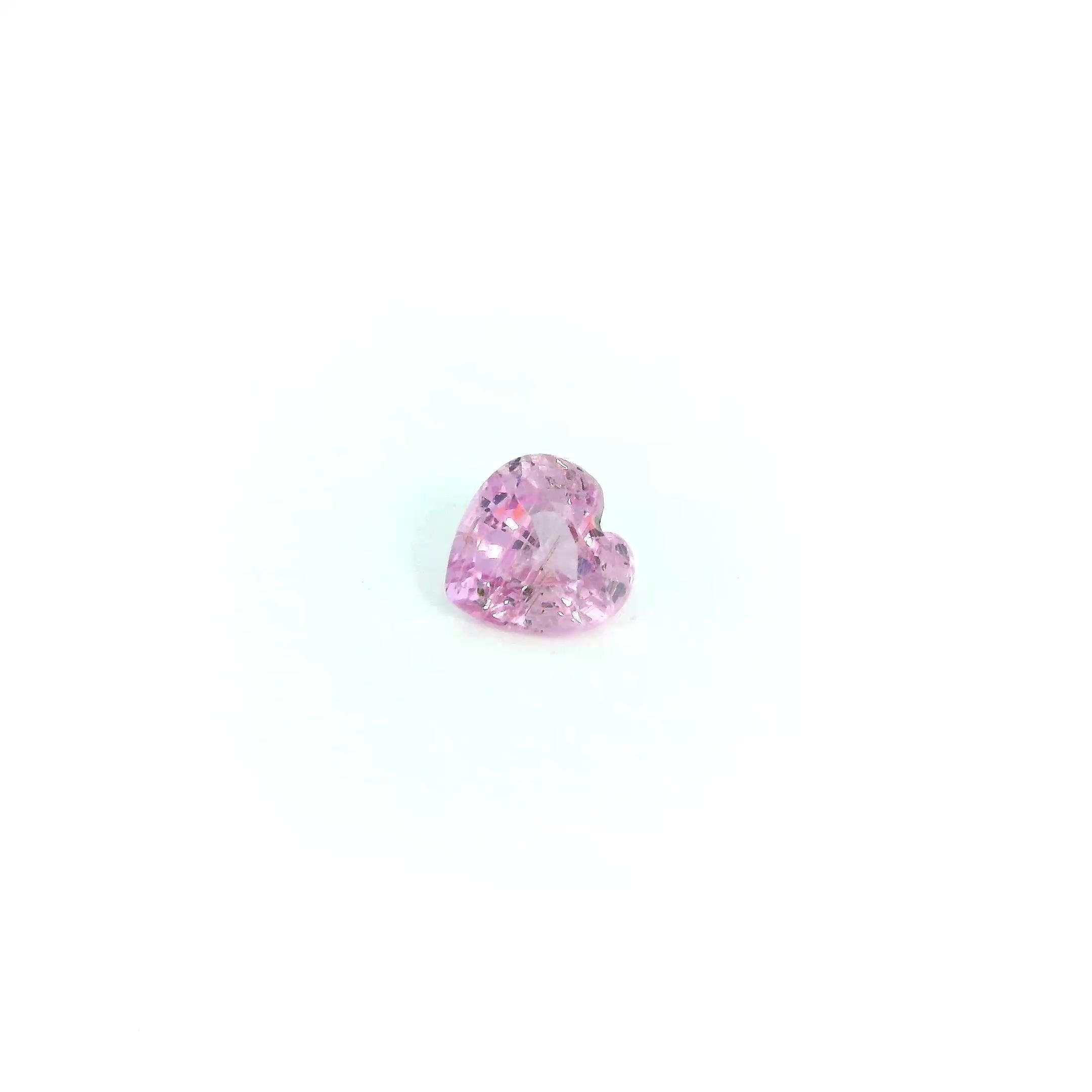 0.46 Carat Pink Heart Sapphire