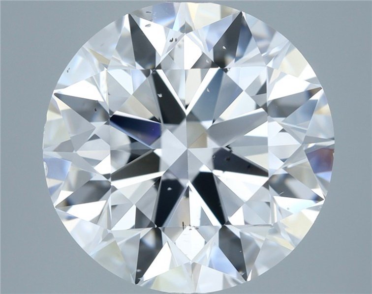 5.01ct D SI1 Rare Carat Ideal Cut Round Diamond