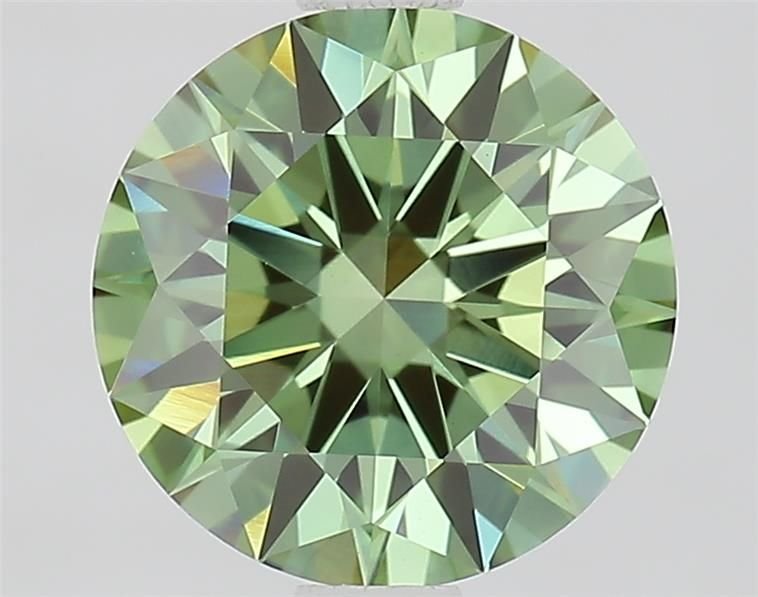 1.62 Ct. Fancy Vivid Green Round Lab Diamond