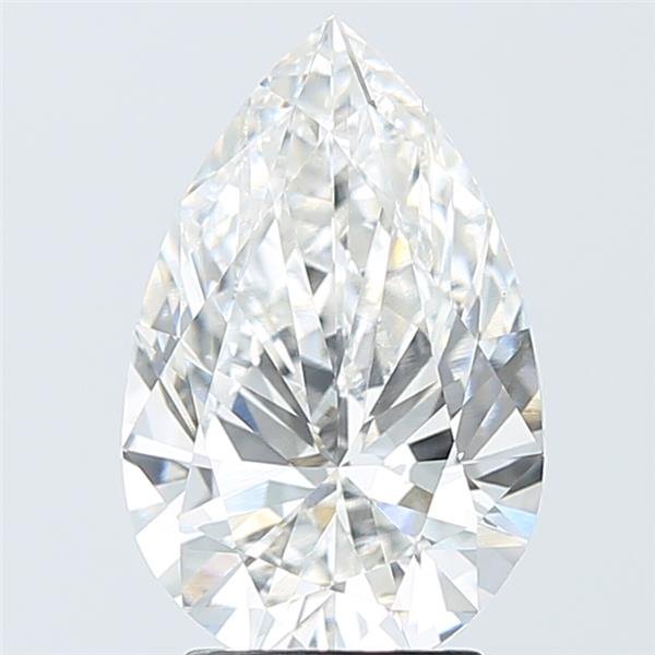 3.05ct F VVS2 Rare Carat Ideal Cut Pear Lab Grown Diamond