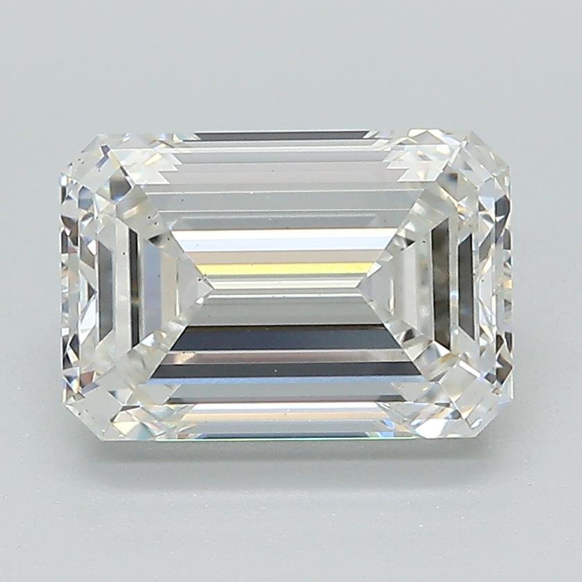 2.52ct F VS1 Excellent Cut Emerald Lab Grown Diamond