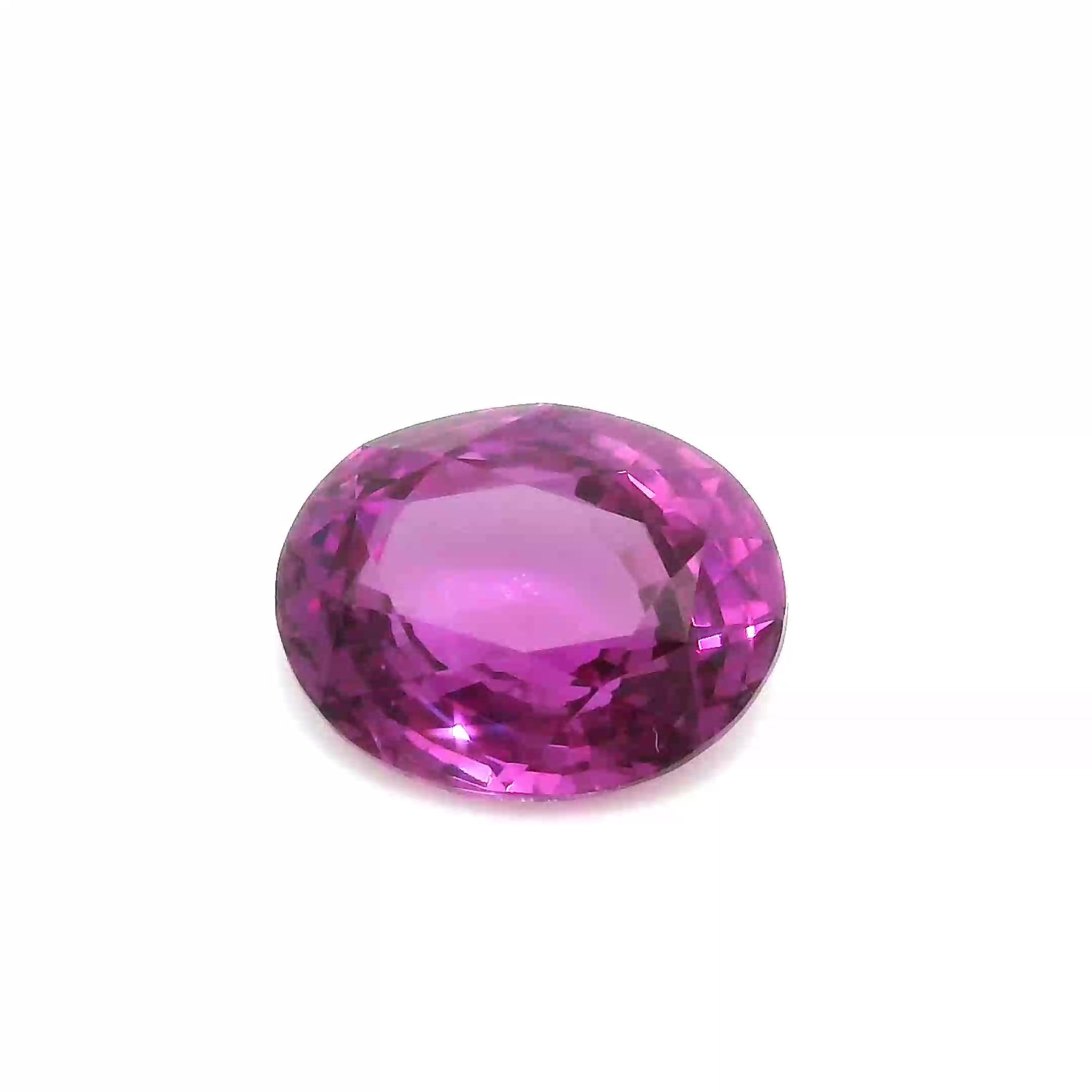 2.24 Carat Intense Pink Oval Sapphire