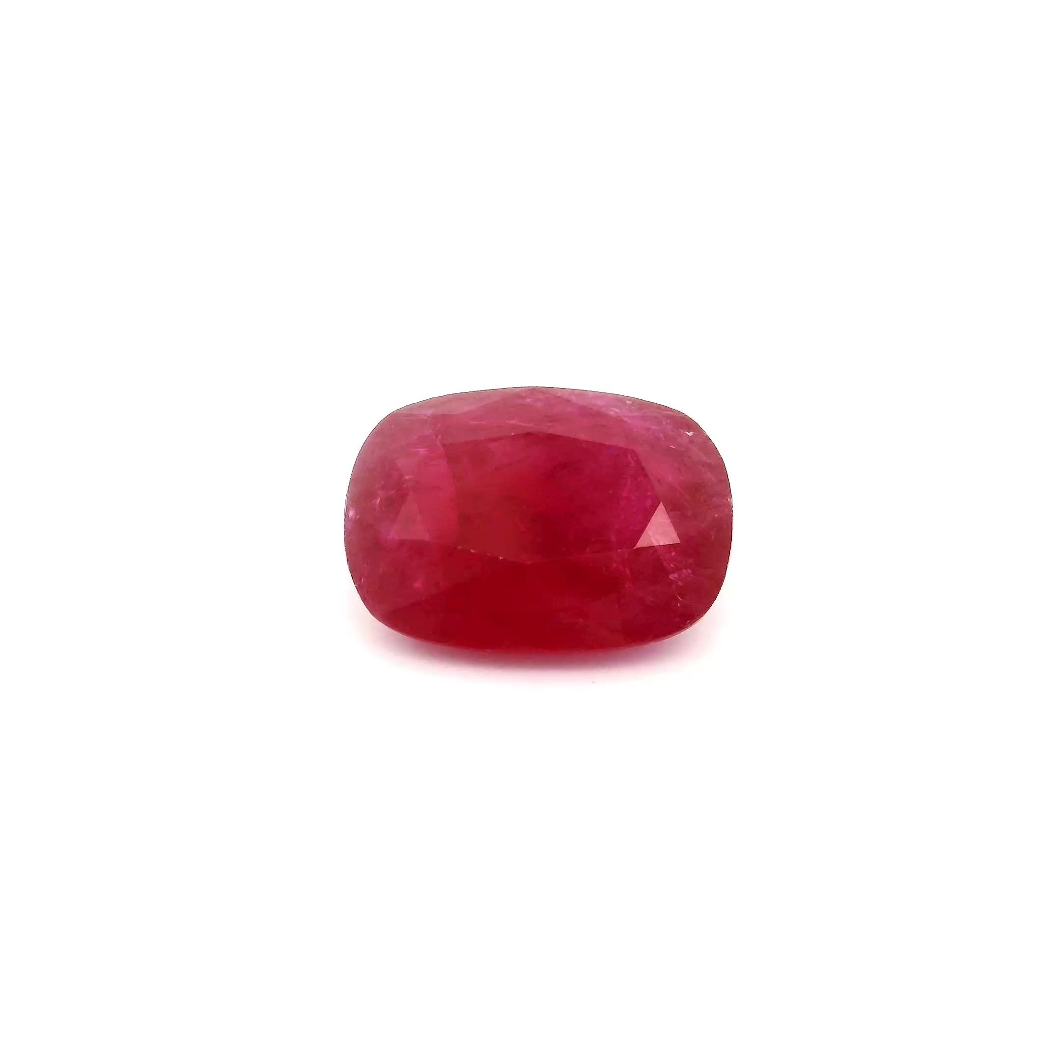 2.31 Carat Intense Red Cushion Ruby