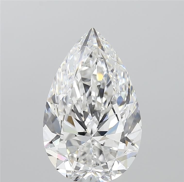 6.01ct E IF Rare Carat Ideal Cut Pear Diamond