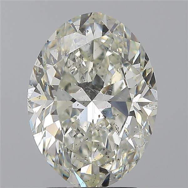 3.02ct J SI2 Rare Carat Ideal Cut Oval Diamond