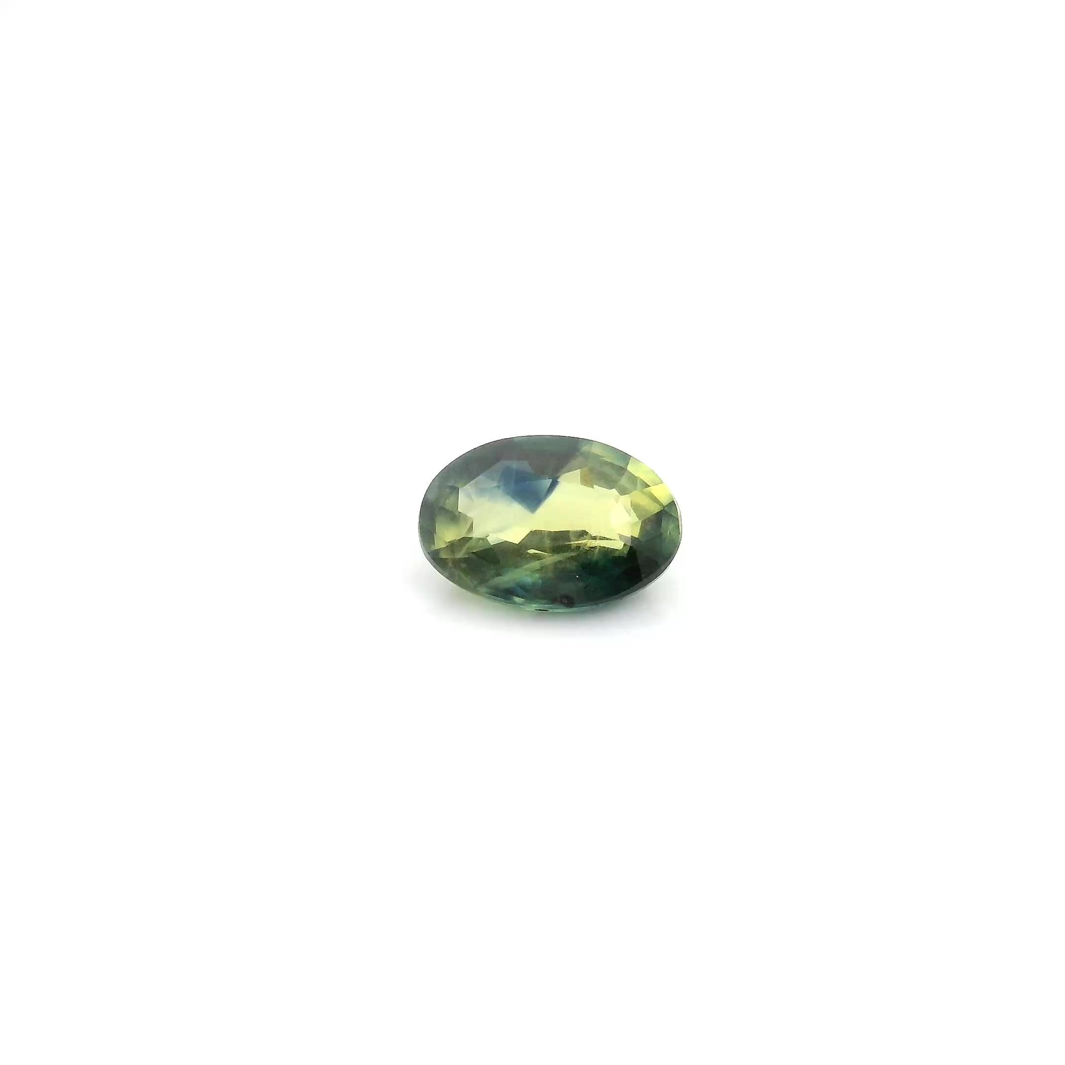 0.68 Carat Green Oval Sapphire