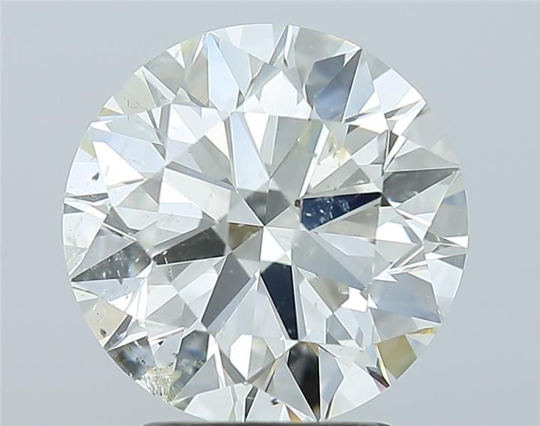 3.03ct K SI2 Rare Carat Ideal Cut Round Diamond