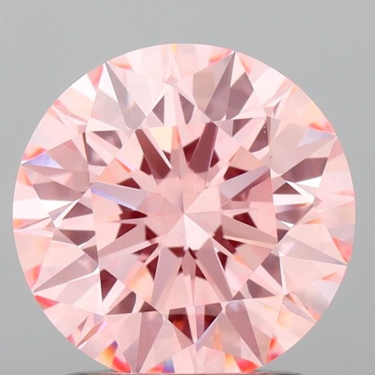 1.60 Ct. Fancy Vivid Pink Round Lab Diamond