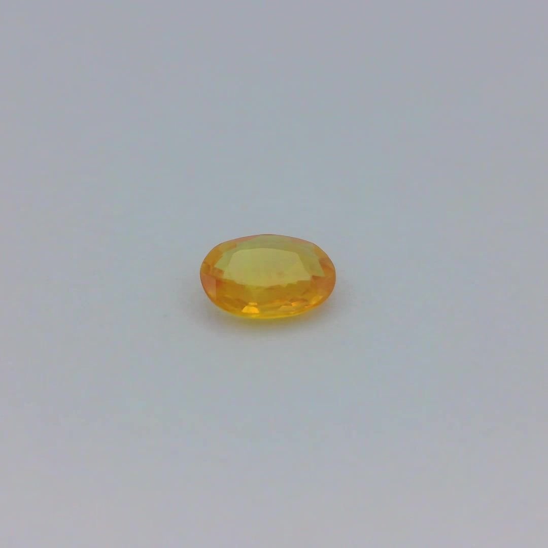 0.85 Carat Orange Oval Sapphire
