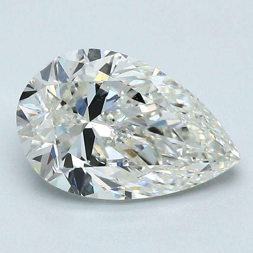 2.01ct J SI1 Excellent Cut Pear Diamond