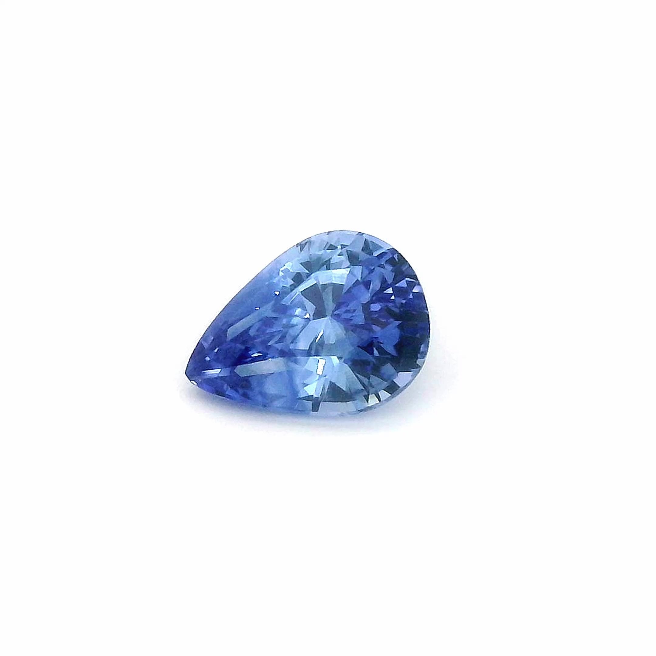 2.03 Carat Blue Pear Sapphire
