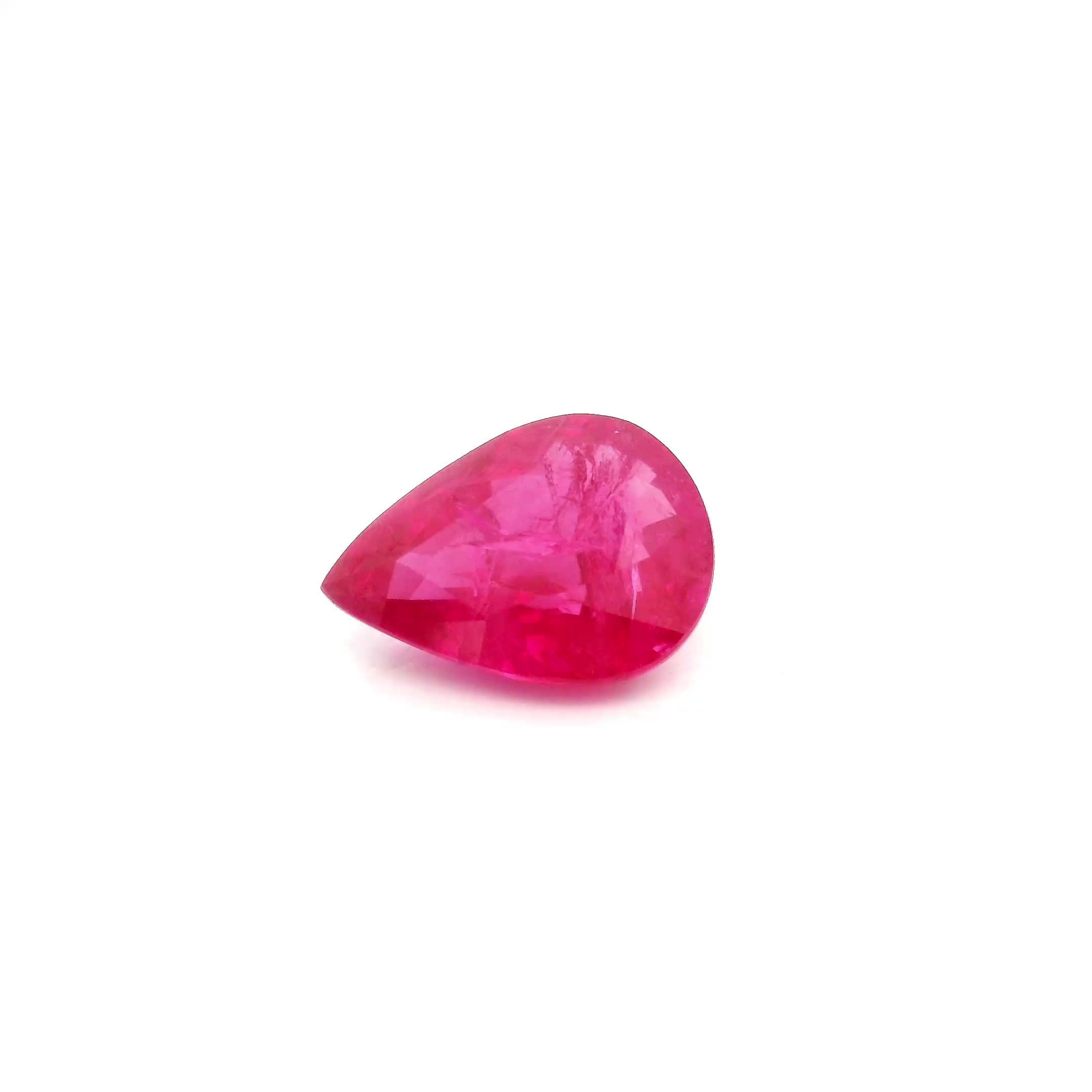 1.80 Carat Red Pear Ruby