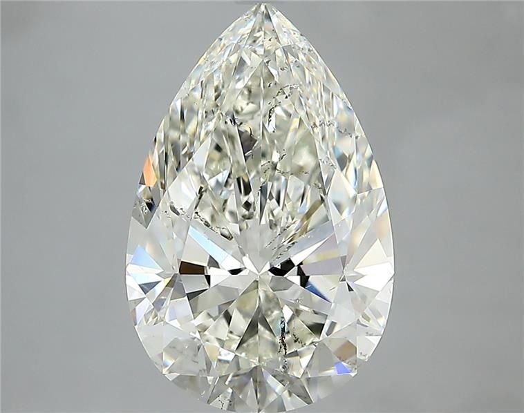 4.01ct K SI2 Rare Carat Ideal Cut Pear Diamond