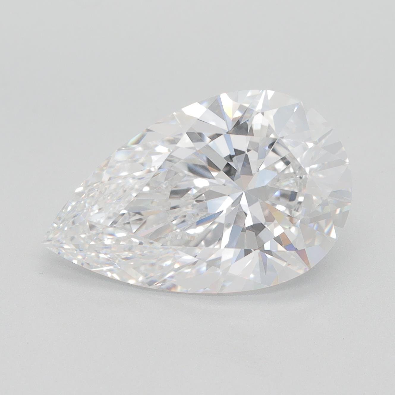 3.99ct D VS1 Rare Carat Ideal Cut Pear Lab Grown Diamond