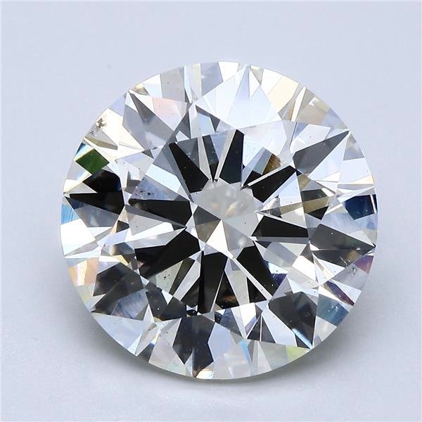 7.07ct K SI1 Rare Carat Ideal Cut Round Diamond