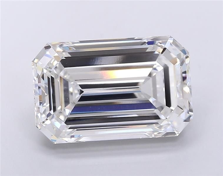15.04ct F VVS2 Rare Carat Ideal Cut Emerald Lab Grown Diamond