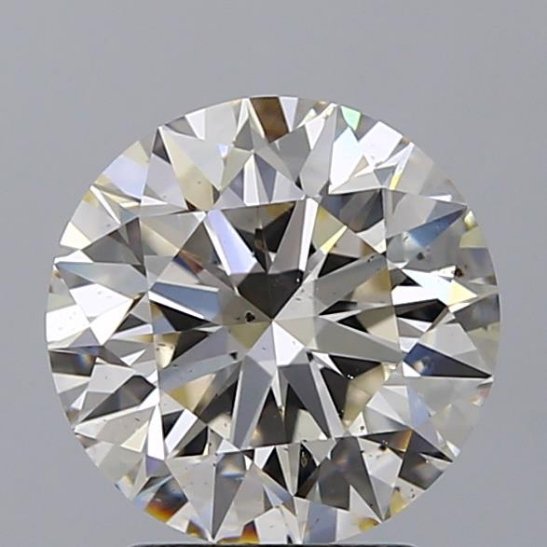2.51ct K SI1 Rare Carat Ideal Cut Round Diamond