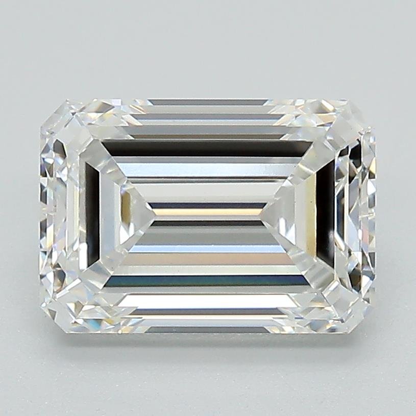 2.59ct F VS1 Rare Carat Ideal Cut Emerald Lab Grown Diamond