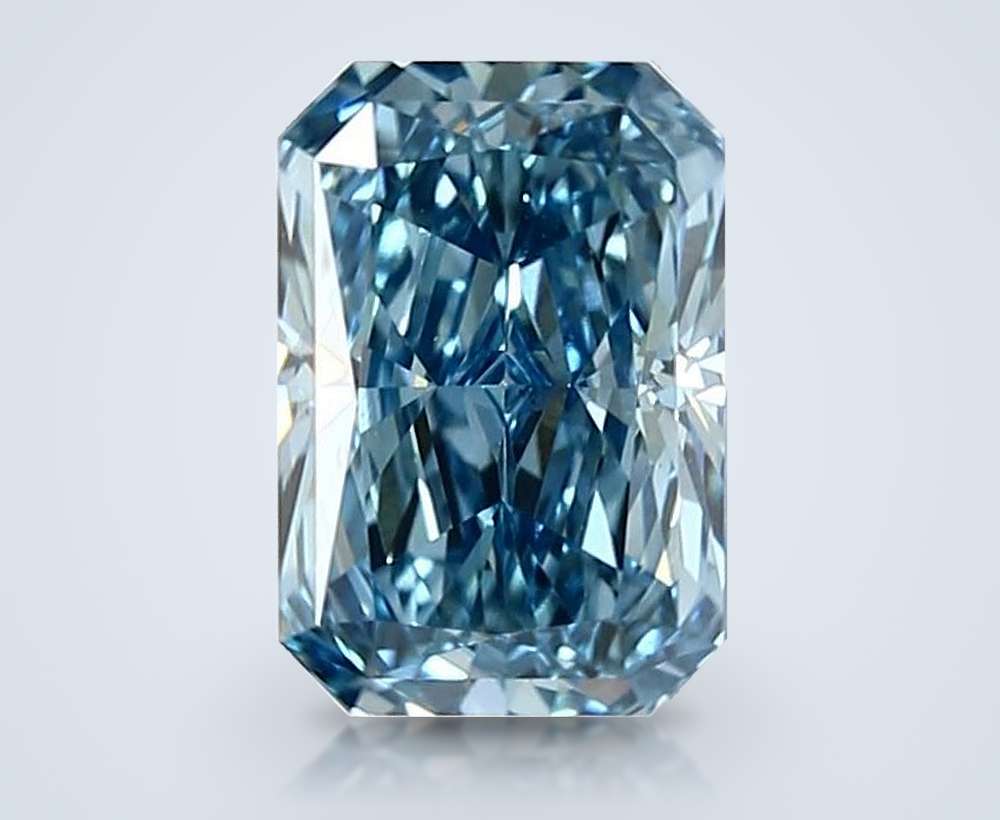 1.45 Ct. Fancy Vivid Blue Radiant Lab Diamond