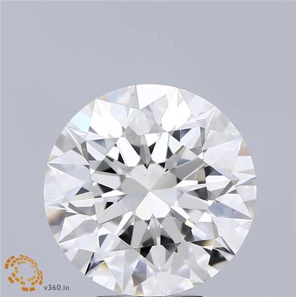5.02ct K SI2 Rare Carat Ideal Cut Round Diamond