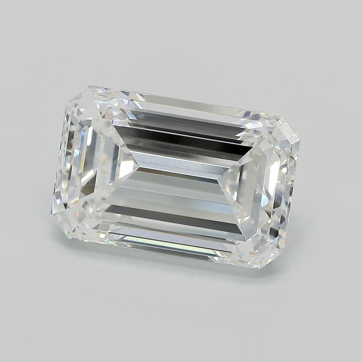 6.16ct F VS1 Excellent Cut Emerald Lab Grown Diamond