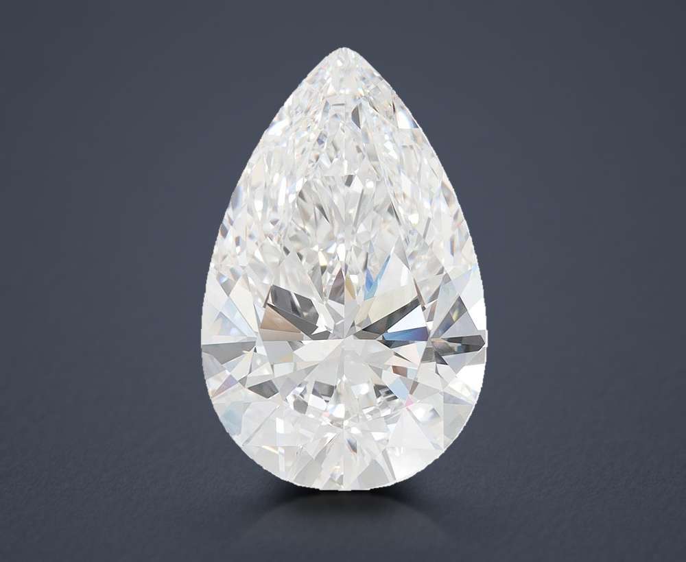 6.55 Carat Pear Lab Diamond