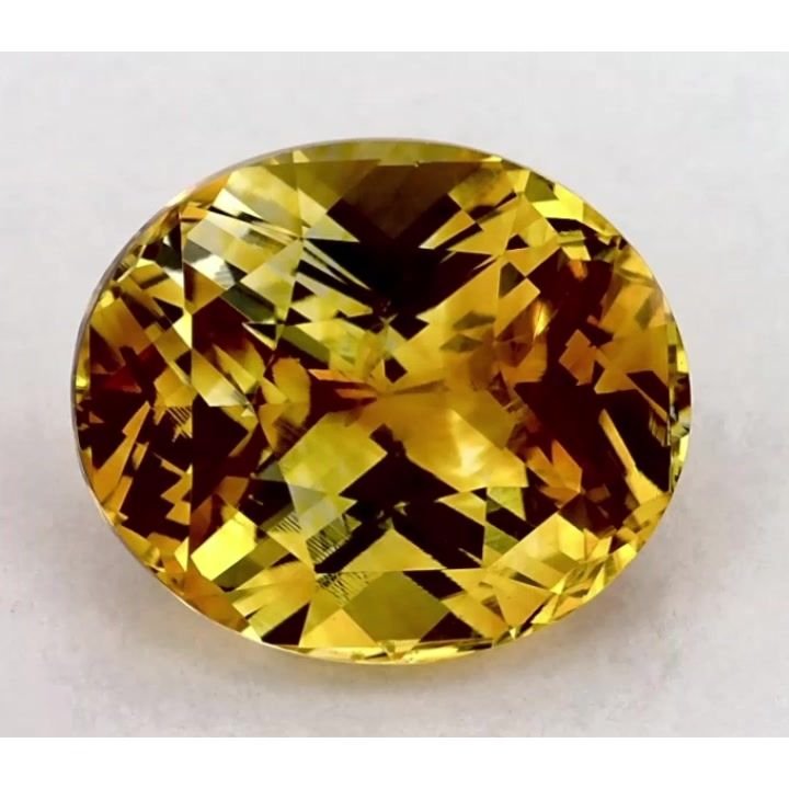 4.01 Carat Yellow Oval Sapphire