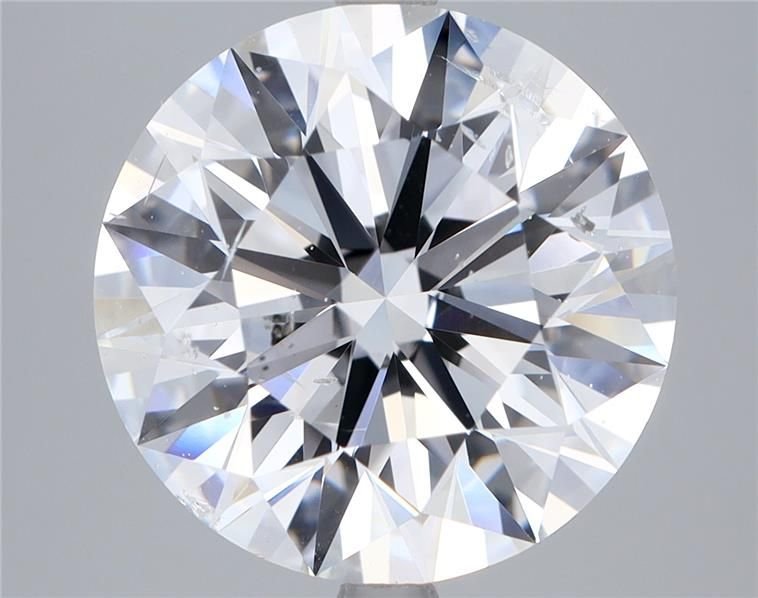 5.01ct F SI2 Rare Carat Ideal Cut Round Diamond