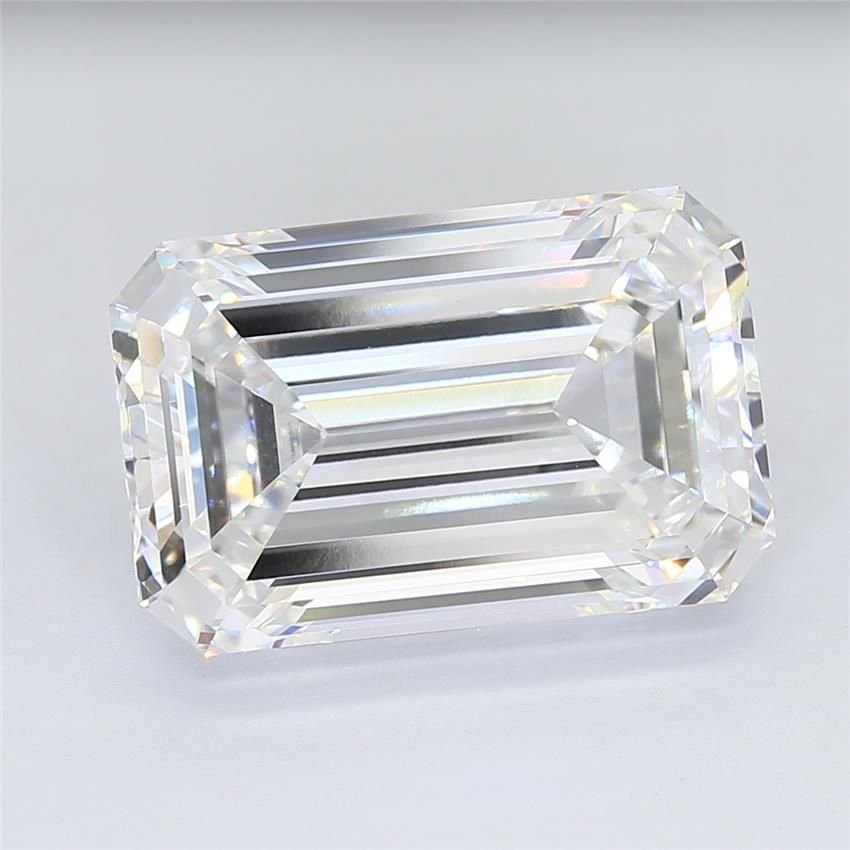 17.05ct F VVS2 Rare Carat Ideal Cut Emerald Lab Grown Diamond