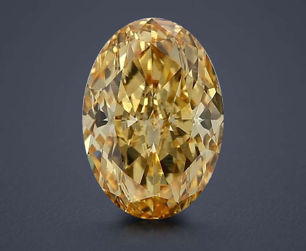 1.34 Ct. Fancy Vivid Yellow Oval Lab Diamond
