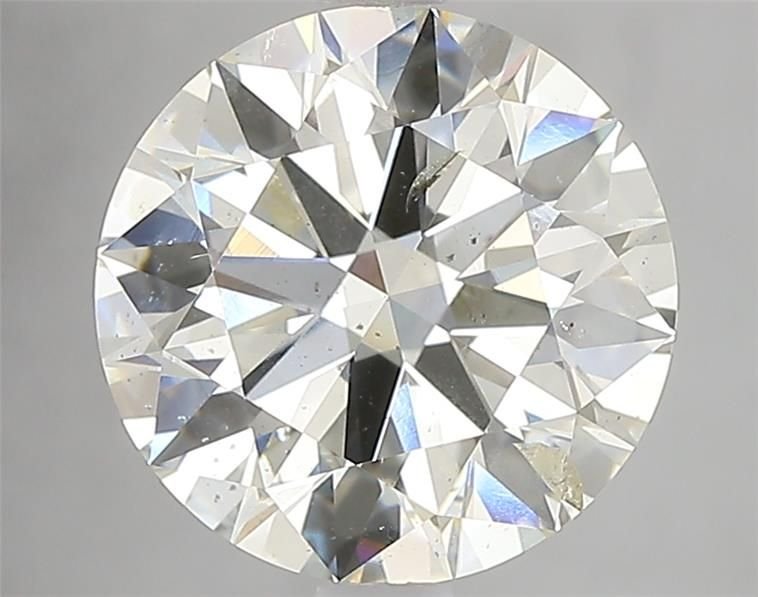 3.04ct J SI2 Rare Carat Ideal Cut Round Diamond