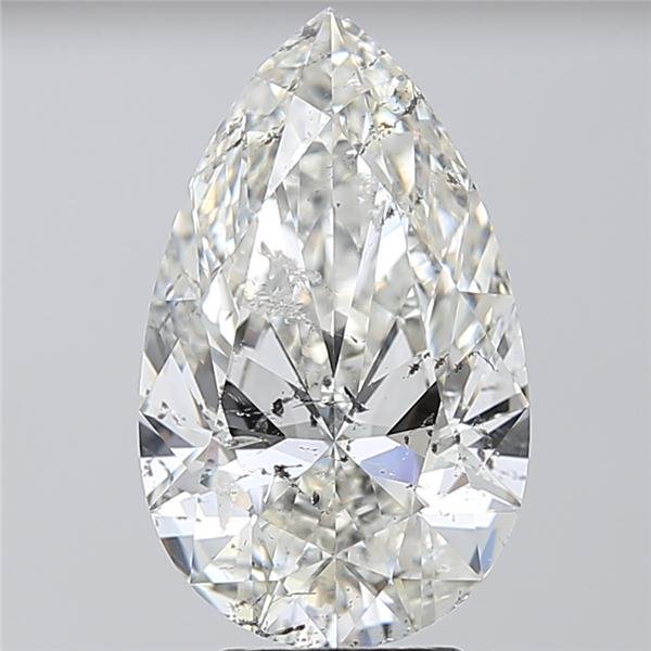 4.06ct I SI2 Rare Carat Ideal Cut Pear Diamond