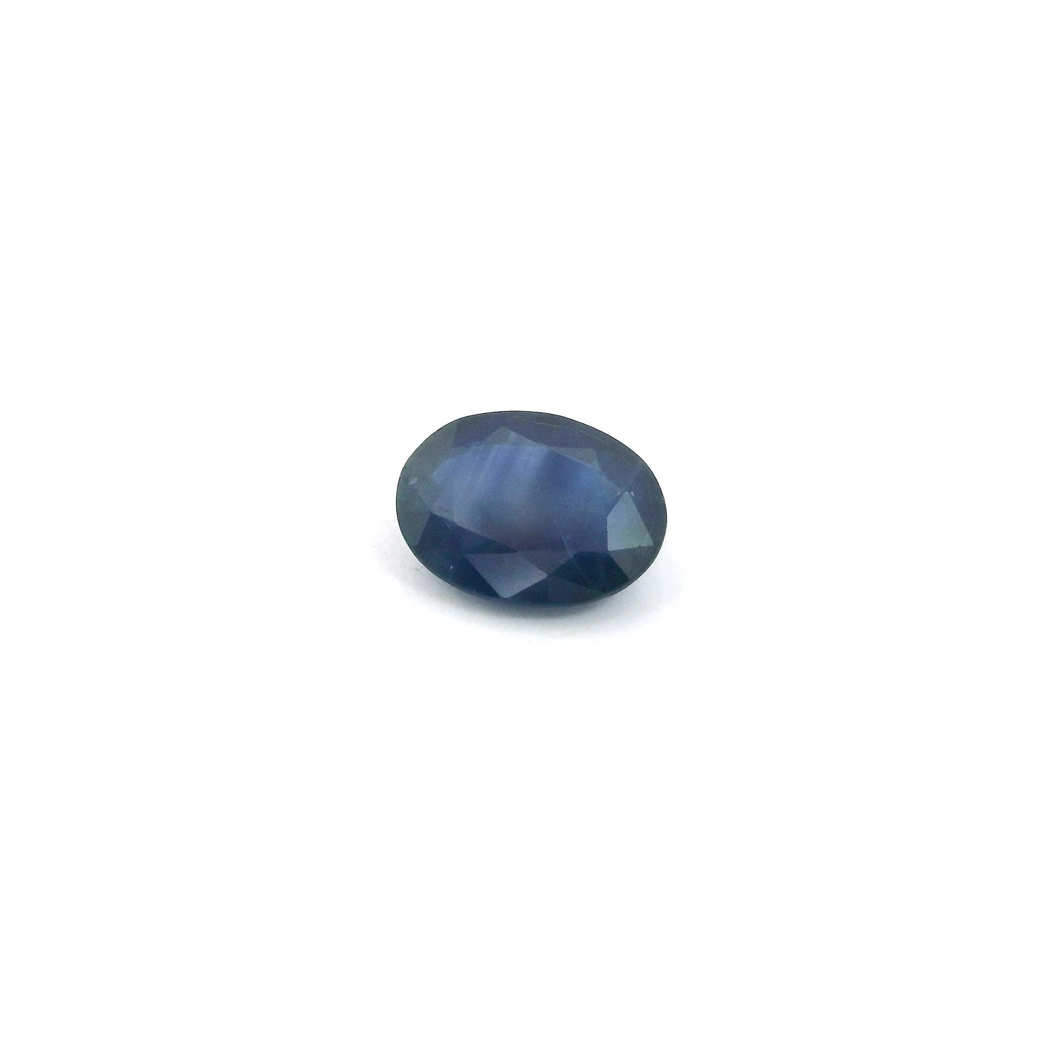 1.27 Carat Deep Blue Oval Sapphire