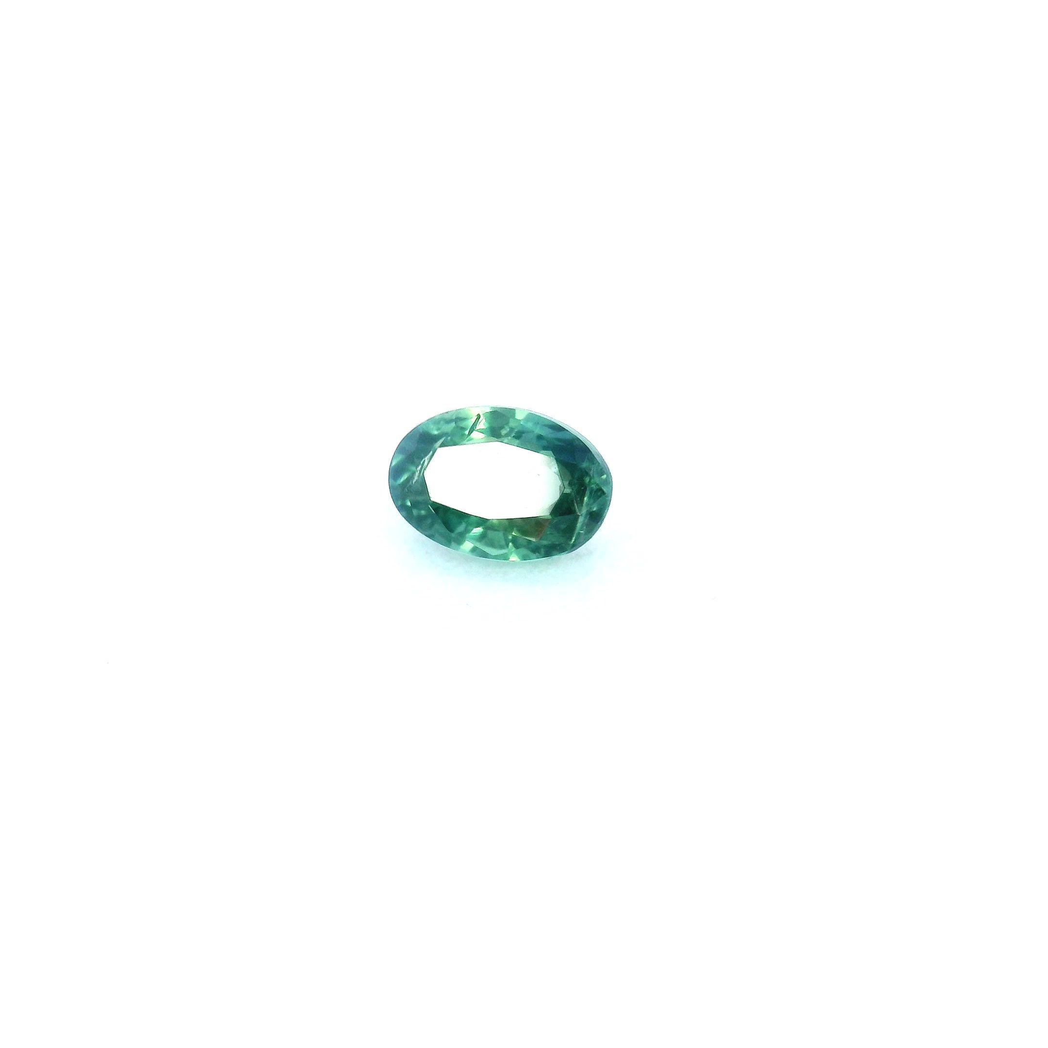 0.85 Carat Green Oval Sapphire