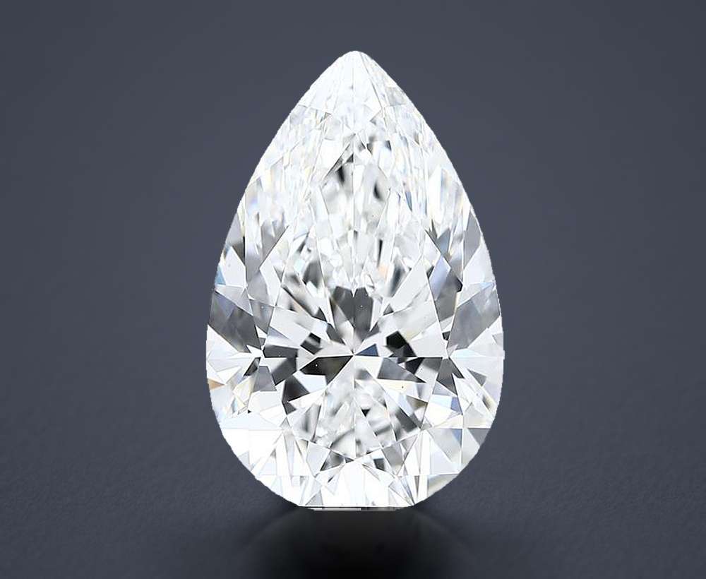 6.04 Carat Pear Lab Diamond