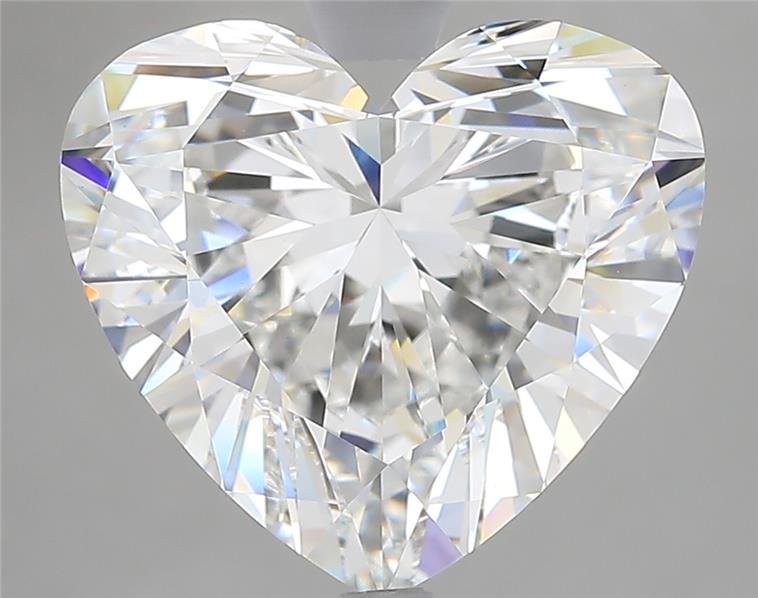 7.13ct F VVS2 Rare Carat Ideal Cut Heart Lab Grown Diamond