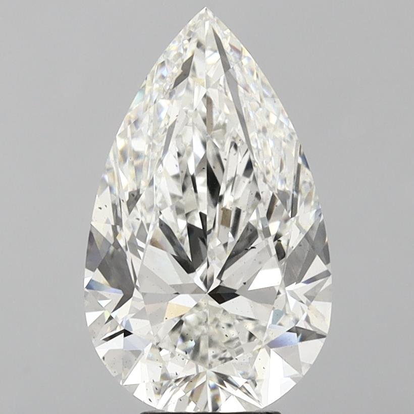 6.51ct F SI1 Rare Carat Ideal Cut Pear Lab Grown Diamond