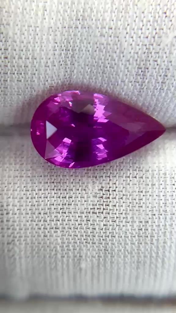 5.06 Carat Pink Pear Sapphire