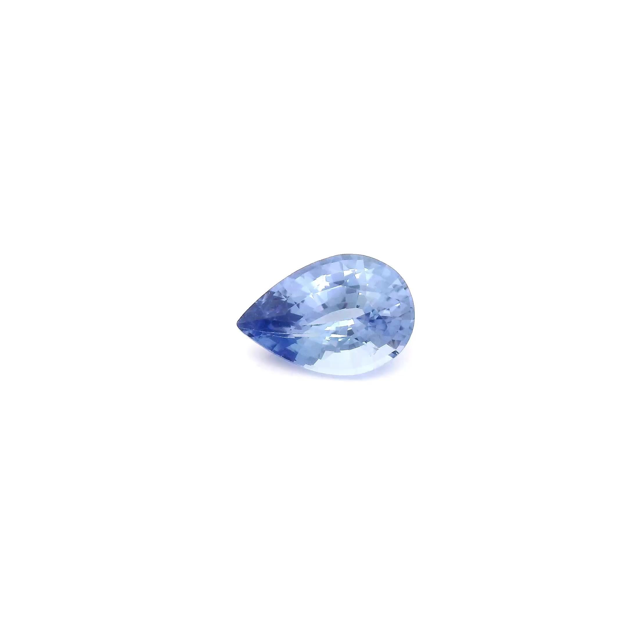 0.72 Carat Blue Pear Sapphire